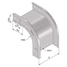 TRAYCO 10124 KABELBAAN VALBOCHT 90DEG SDZ