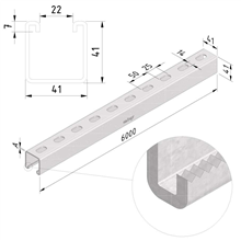 TRAYCO 10303 DRAAGPROFIEL 6M SDZ