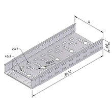 TRAYCO 10463 KABELG.PERF.H60XB300XL3M THERM