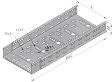 TRAYCO 17121 KABELBAAN INEENSCHUIFB. LICHT