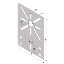 TRAYCO 17165 MONTAGEPLAAT AFTAKDOOS