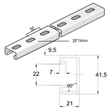 UNISTRUT P4000T10X3 MONTAGEPROFIEL UNTP4000T10X3