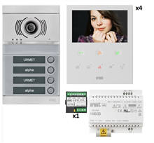 URMET 1783104GVOG KIT VIDEO 4 APPART.GR.VOORGEPR