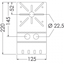 VAN GEEL 350155 MONTAGEPLAAT UNIVERSEEL P31