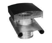 VENTILINE 100064509600 DAKKAP HELLEND DAK ZWART 160MM