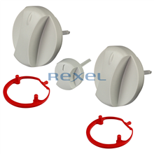 WASCO 20074963 KNOPPEN GRIJS P/3ST