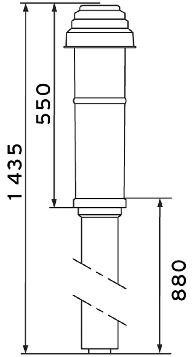 Vaillant 0020220656 rookgasdakdoorvoer