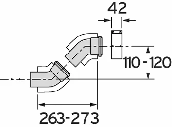 Vaillant 303211 concentrische rookgasbocht