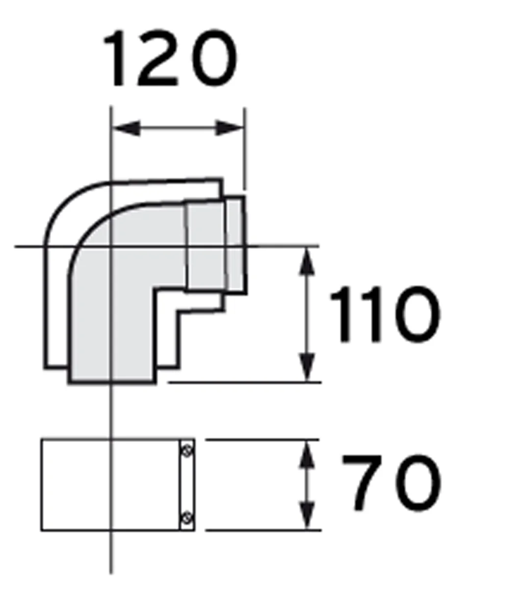 Vaillant 303210 concentrische rookgasbocht