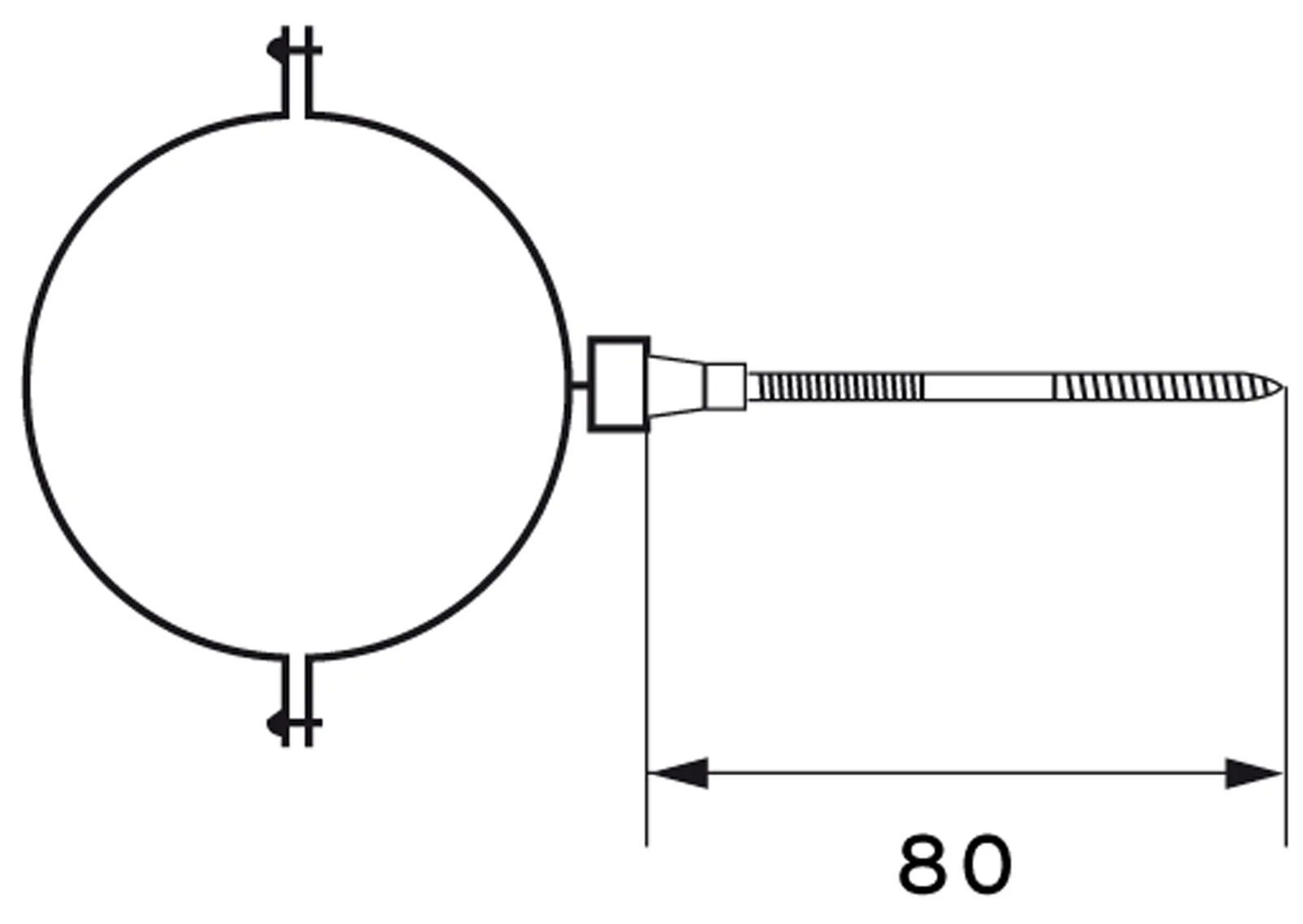 Vaillant 303616 tweedelige beugel rond