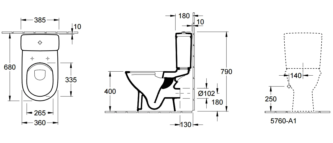 Villeroy & Boch 5661T301 WC