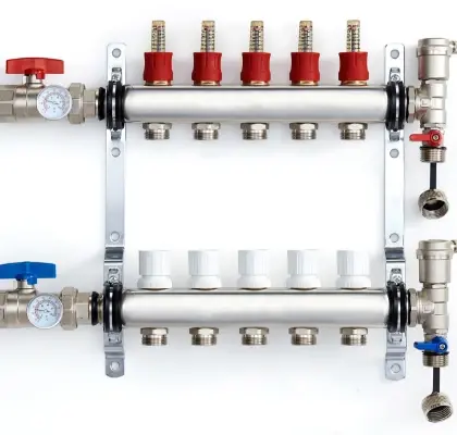 1100042449 UFH inox vloerverwarmingscollectorset 4/4 - 5 x EK3/4