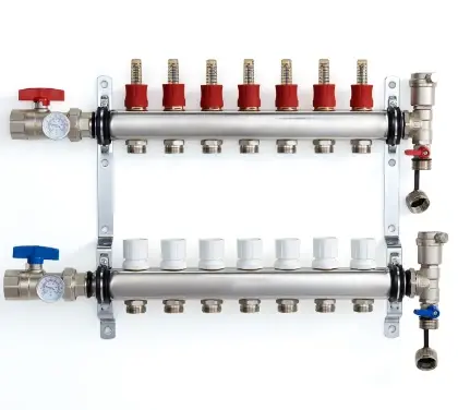 1100042451 UFH inox vloerverwarmingscollectorset 4/4 - 7 x EK3/4