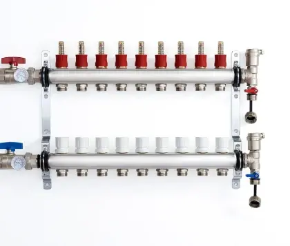 1100042453 UFH inox vloerverwarmingscollectorset 4/4 - 9 x EK3/4