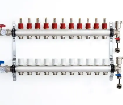 1100042455 UFH inox vloerverwarmingscollectorset 4/4 - 11 x EK3/4