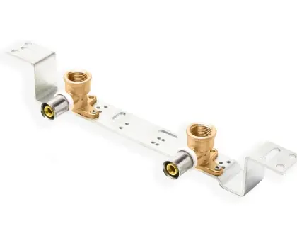 1100052170 Multi messing pers badbrug inbouw met 2 muurplaten 90° FF 16 x 1/2 F - 150 mm