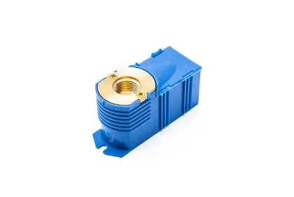 1100052210 Connect muurinbouwdoos met klemkoppeling 90° FF 1/2 x 16 mm - blauw