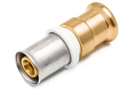1100055640 Multi messing pers overgangsmof naar koper pers FF 20 x 15Cu (M/V/SA-profiel)
