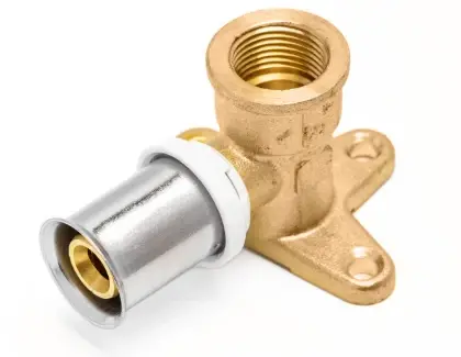 1100055644 Multi messing pers muurplaat 90° FF 16 x 3/8 F - 38 mm