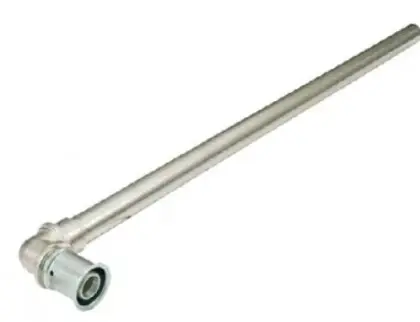 1100058983 Multi messing pers bocht 90° MF met aangelaste koperbuis 16 x 12Cu (200mm)