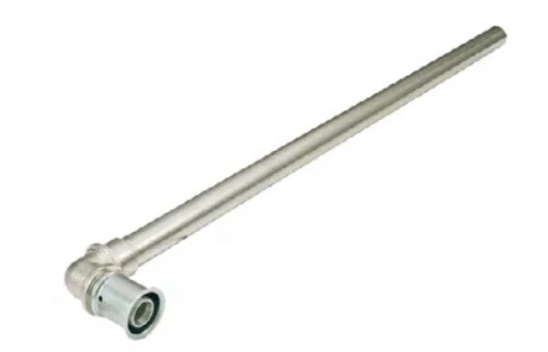 Multi messing pers bocht 90° MF met aangelaste koperbuis 16 x 12Cu (200mm) 1100058983