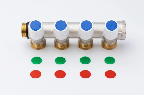 WP collector met ingebouwde regelkranen met indicatoren (rood/blauw/groen) 4/4 - 4 x EK3/4M 1100064826