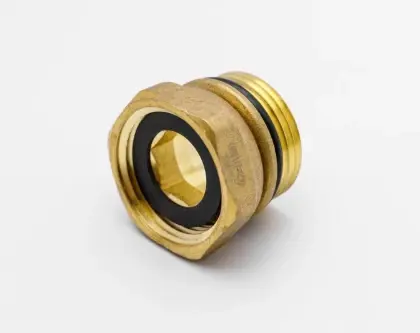 1100065557 WP collectoradapter met O-ring 4/4 M x 4/4 F vlak dichtend