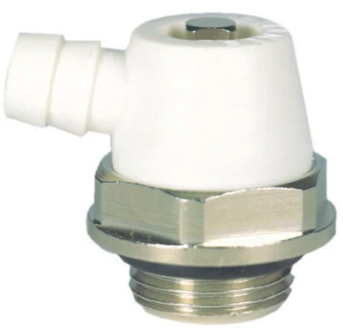 Radair radiatoraflaat 1/2 draaibaar - met O-ring - chroom/wit 1206015