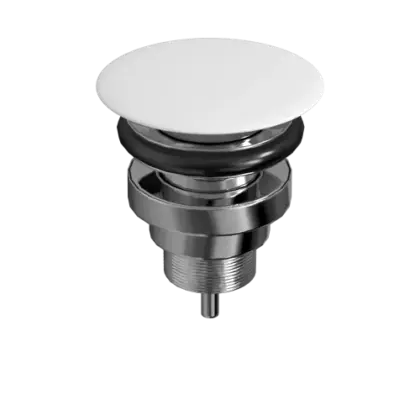 Obi afvoerplug universeel 5/4 x 63 mm - click-clack / open plug - wit 1562852