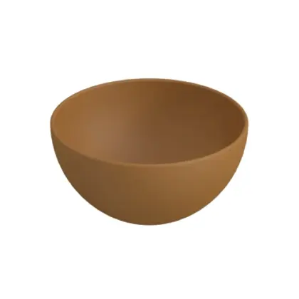 1562857 Obi opzetwastafel rond 240 x 240 x 120 mm - tabak - keramiek - zonder kraangat - zonder overloop
