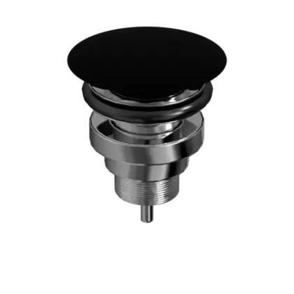 Obi afvoerplug universeel 5/4 x 63 mm - click-clack / open plug - zwart mat 1563064