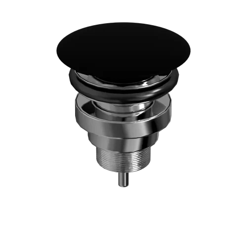 Obi afvoerplug universeel 5/4 x 63 mm - click-clack / open plug - zwart mat 1563064