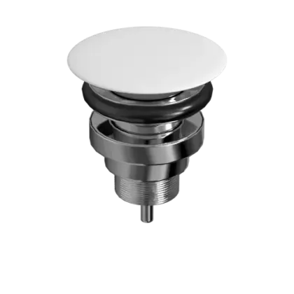 Obi afvoerplug universeel 5/4 x 63 mm - click-clack / open plug - wit mat 1563131