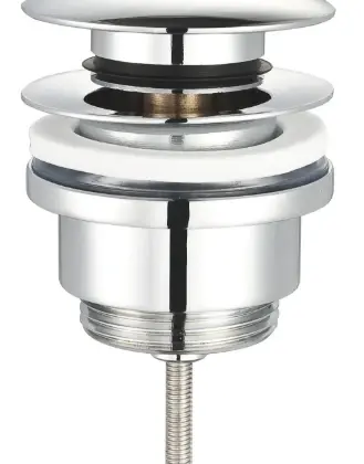 1565647 standard afvoerplug 5/4 x 63 mm - chroom - Click-Clack - universeel