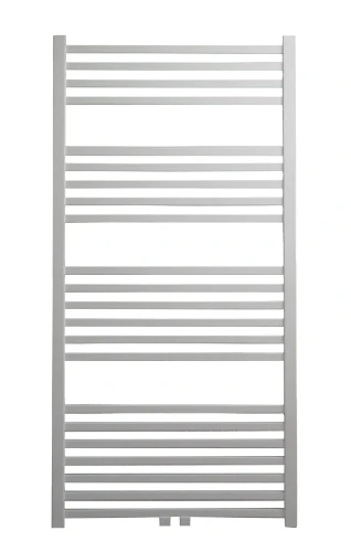 Caldo Squaro handdoekradiator - vierkante buizen 1200 x 600 mm - 612 Watt (EN442 75/65/20) - 1MM8 - RAL 9016 Verkeerswit onderaansluiting - RAL 9016 Ver 1566033