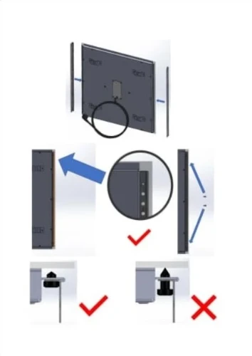Luceo zijafwerking voor infrarood paneel 585 mm (set van 2st) - wit mat 1668868