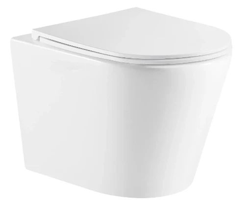 Brio hangtoilet PACK (hangtoilet + zitting) 360 x 520 mm - zonder spoelrand - softclose - quick release - wit 1724564