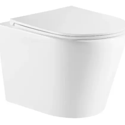 1724567 Brio hangtoilet PACK (hangtoilet + zitting) 360 x 520 mm - zonder spoelrand - softclose - quick release - wit mat