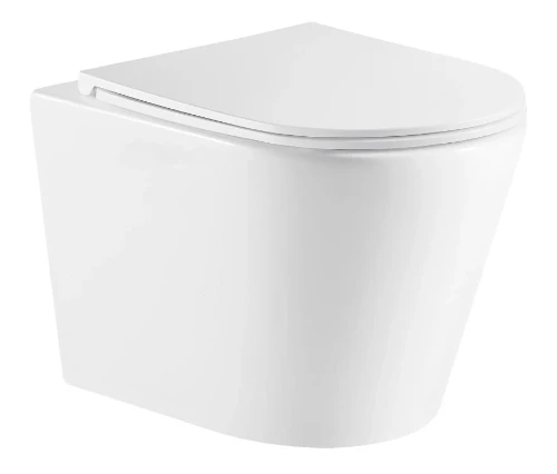 Brio hangtoilet PACK (hangtoilet + zitting) 360 x 520 mm - zonder spoelrand - softclose - quick release - wit mat 1724567