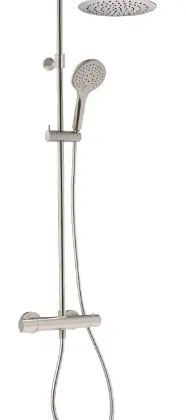 1849084 Rondo showerset Safetouch in hoogte verstelbaar (815-1165mm) - brushed nikkel PVD - Belgaqua gekeurd