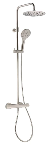 Rondo showerset Safetouch in hoogte verstelbaar (815-1165mm) - brushed nikkel PVD - Belgaqua gekeurd 1849084
