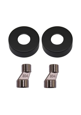 1867125 Rondo WSS roset 65 mm en s-koppeling (set van 2 stuks) - zwart mat
