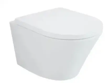 1903453 Mezzo compact hangtoilet PACK (hangtoilet + zitting softclose/quickrelease) - zonder spoelrand - wit - 360 x 470 mm