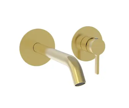 Vivo afwerkset voor muurinbouw wastafelmengkraan - Brushed Gold PVD - goud mat PVD 1952089