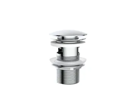 1952093 Vivo afvoerplug met overloop - click-clack - open plug - chroom