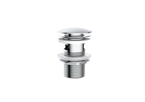 Vivo afvoerplug met overloop - click-clack - open plug - chroom 1952093
