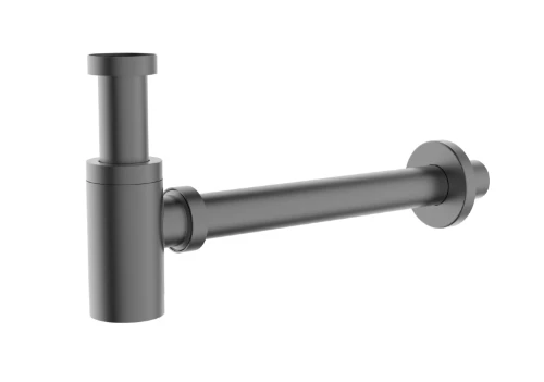 Vivo bekersifon zonder afvoerplug 5/4 x 32 mm - Gun Metal PVD - staal mat PVD 1952095