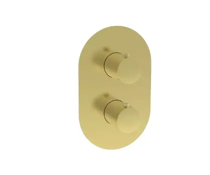 Vivo afwerkset voor muurinbouw douchethermostaat - Brushed Gold PVD - goud mat PVD 1952097