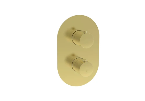 Vivo afwerkset voor muurinbouw douchethermostaat - Brushed Gold PVD - goud mat PVD 1952097
