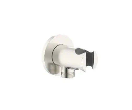 Vivo muuraansluitbocht met douchehouder 1/2 - Brushed Nickel PVD - geborsteld mat PVD 1952101